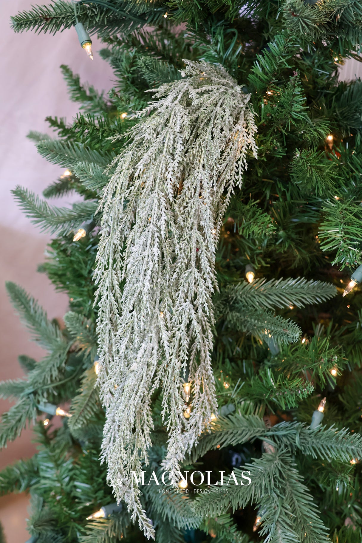 Green Glittered Amaranthus Spray