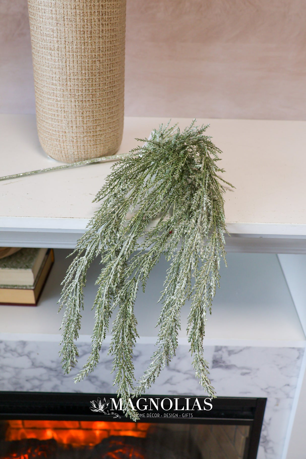 Green Glittered Amaranthus Spray