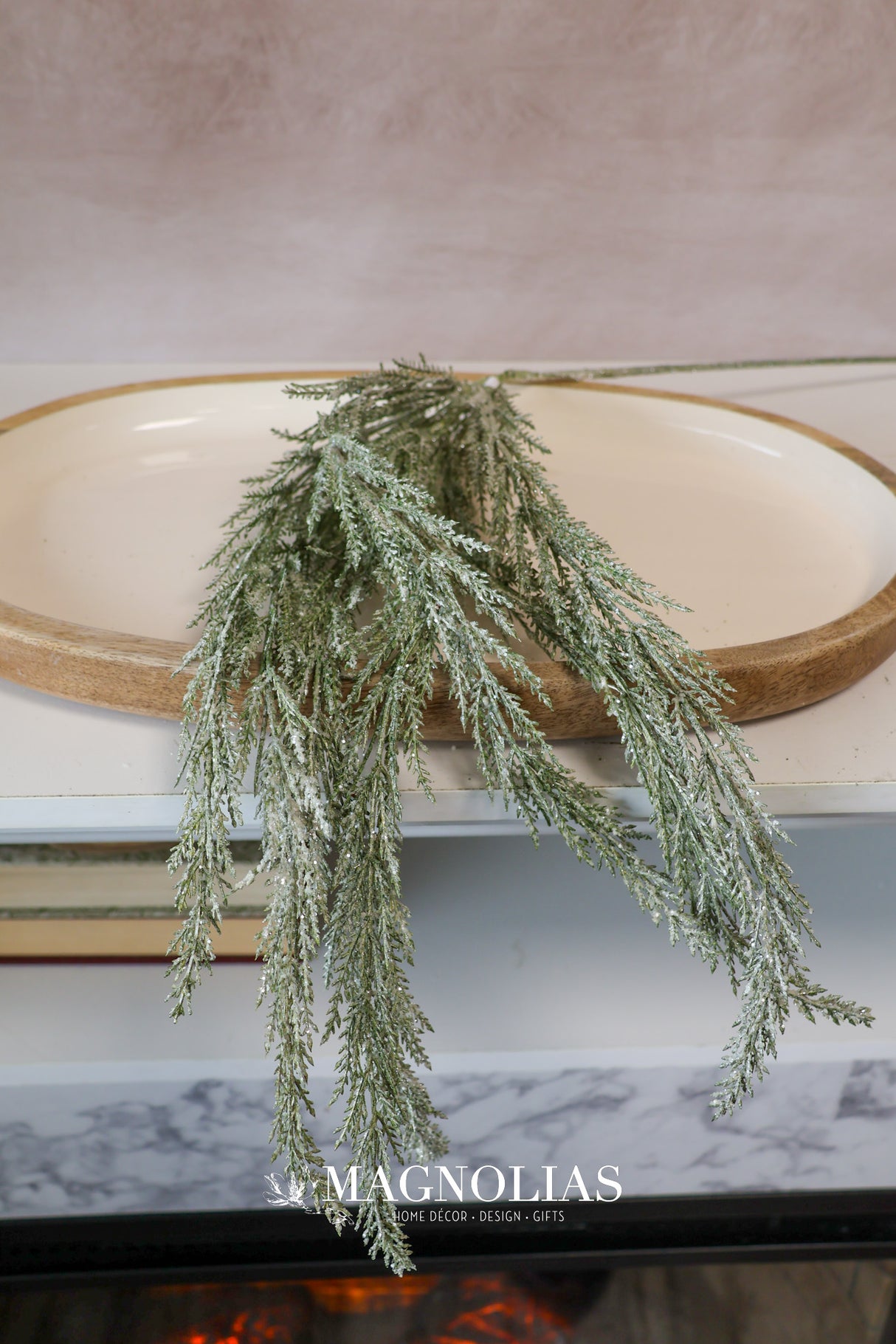 Green Glittered Amaranthus Spray