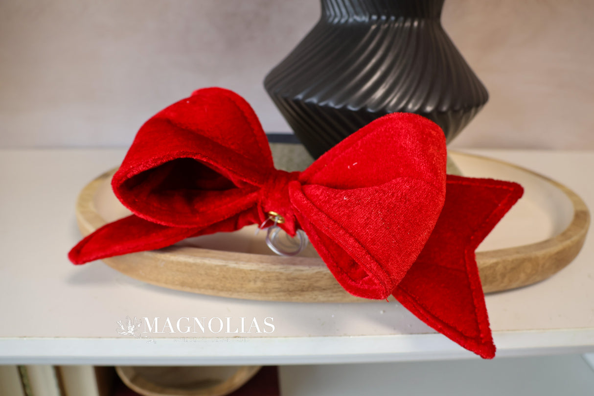 Red Velvet Bow Ornament