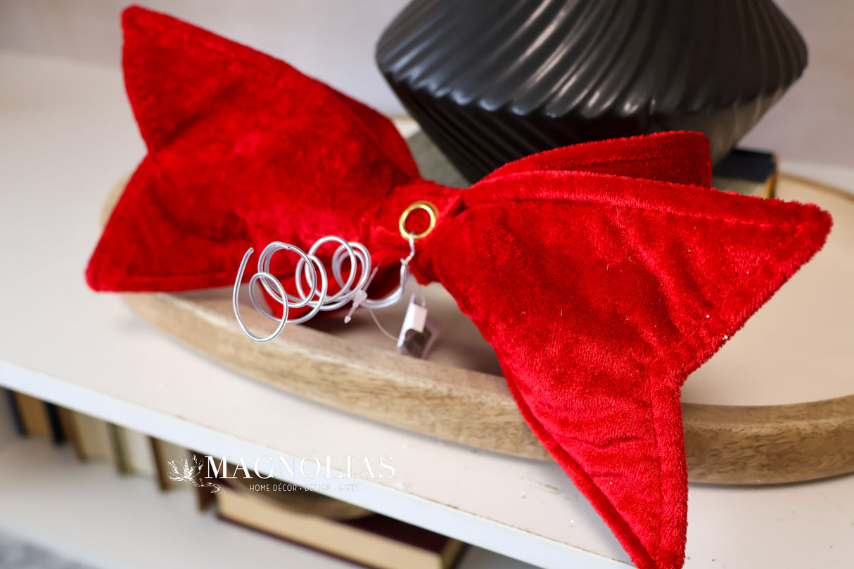 Red Velvet Bow Ornament