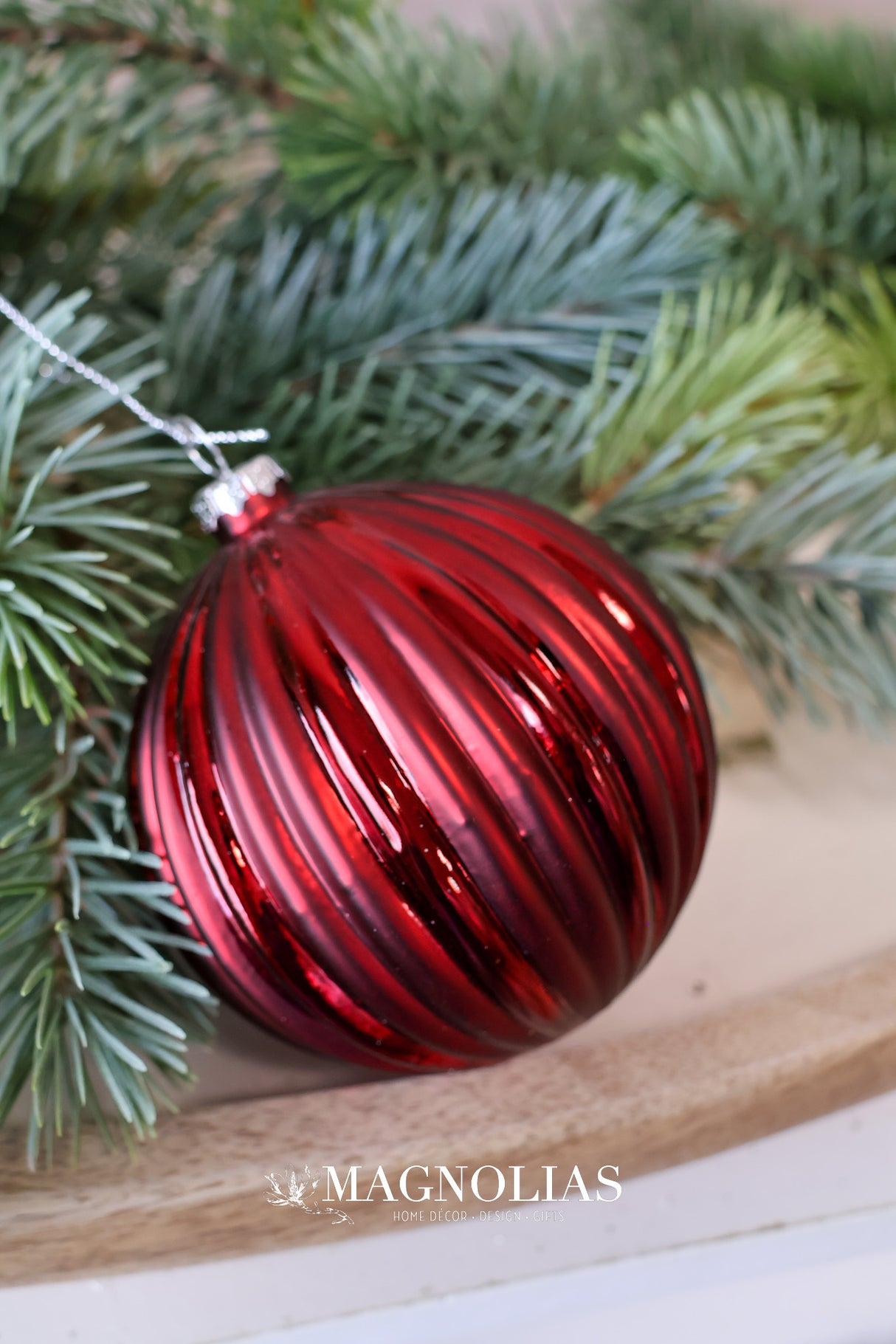 Burgundy Beauty Glass Ornament -2 Styles