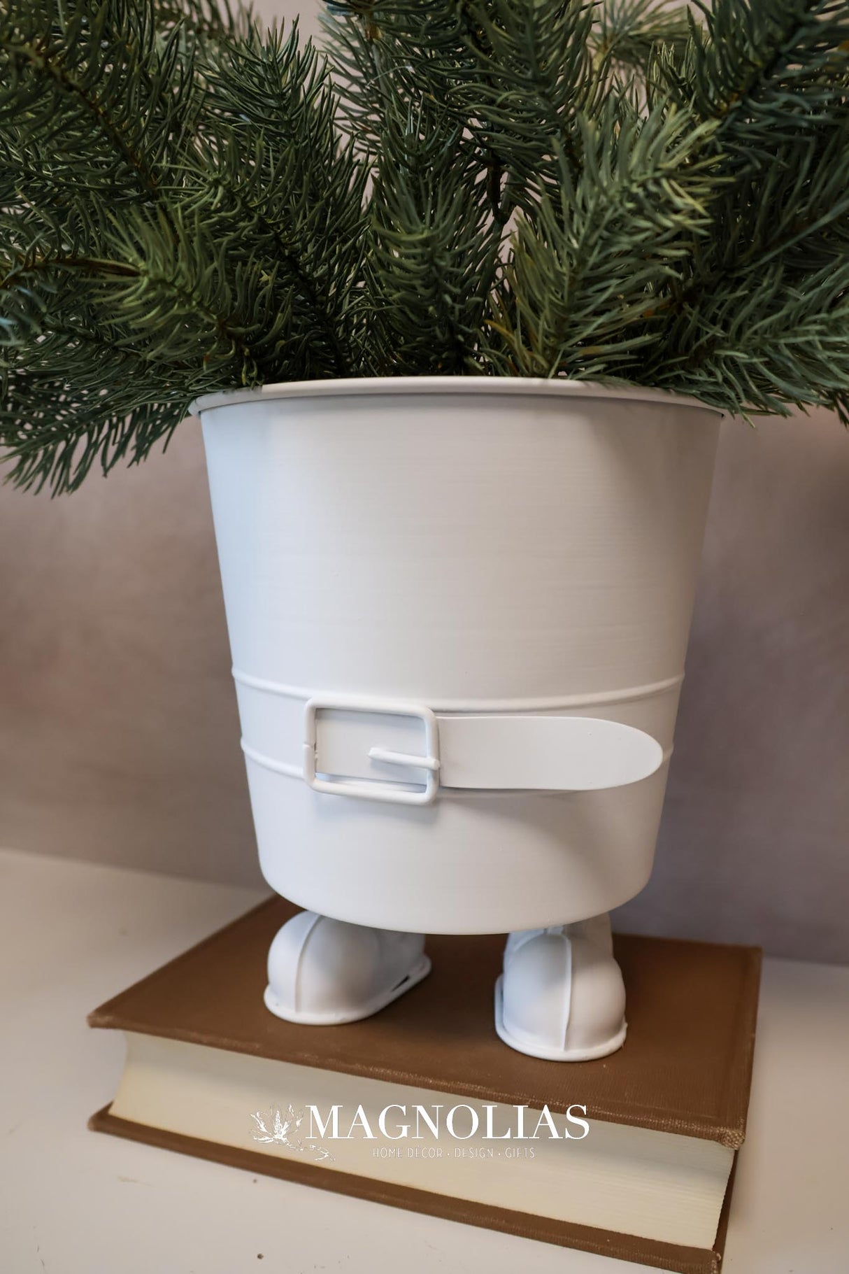 Jolly Metal Santa Pants Planter