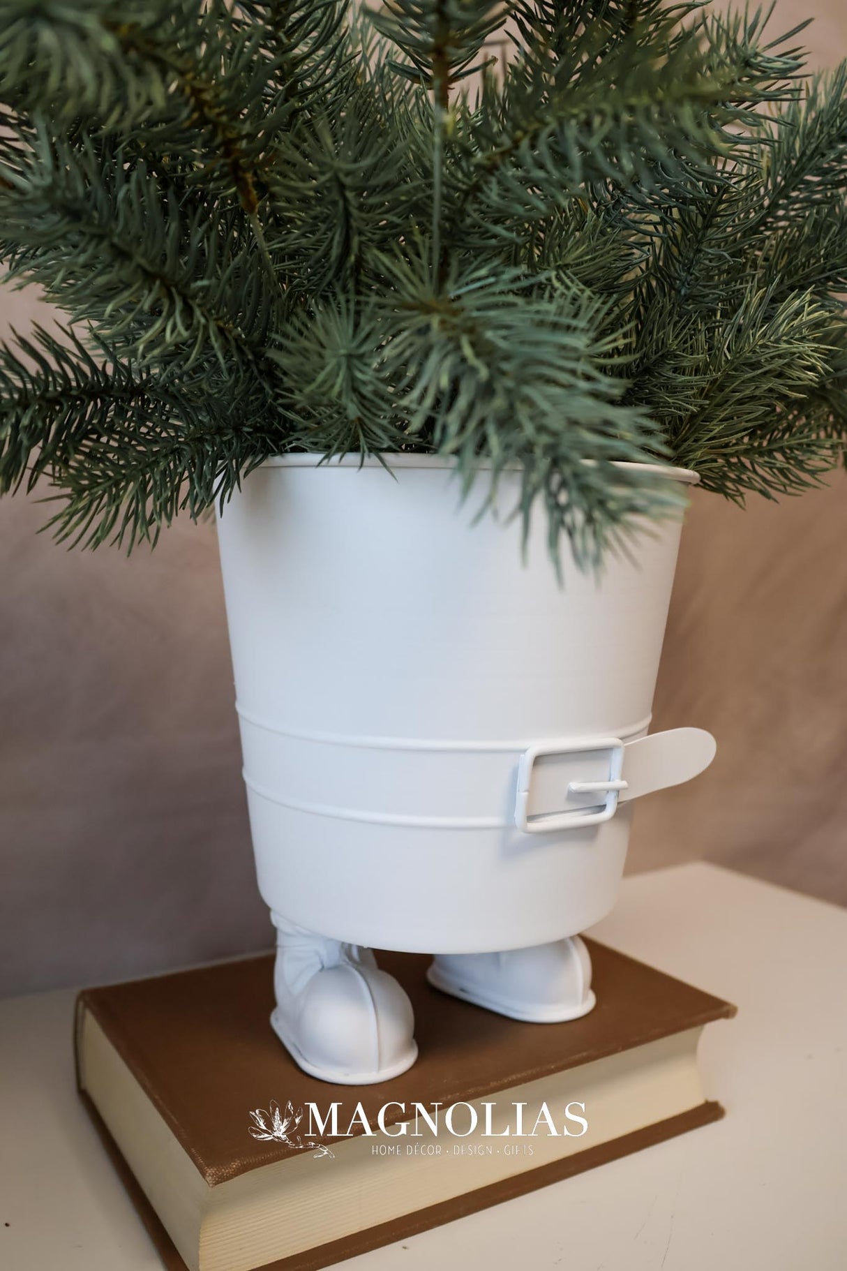 Jolly Metal Santa Pants Planter