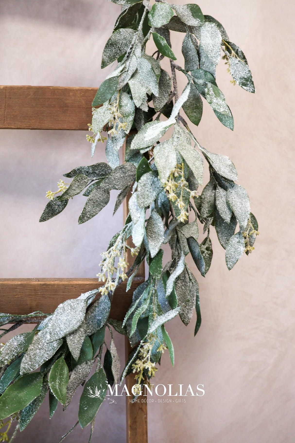 72" Snowed Eucalyptus Garland