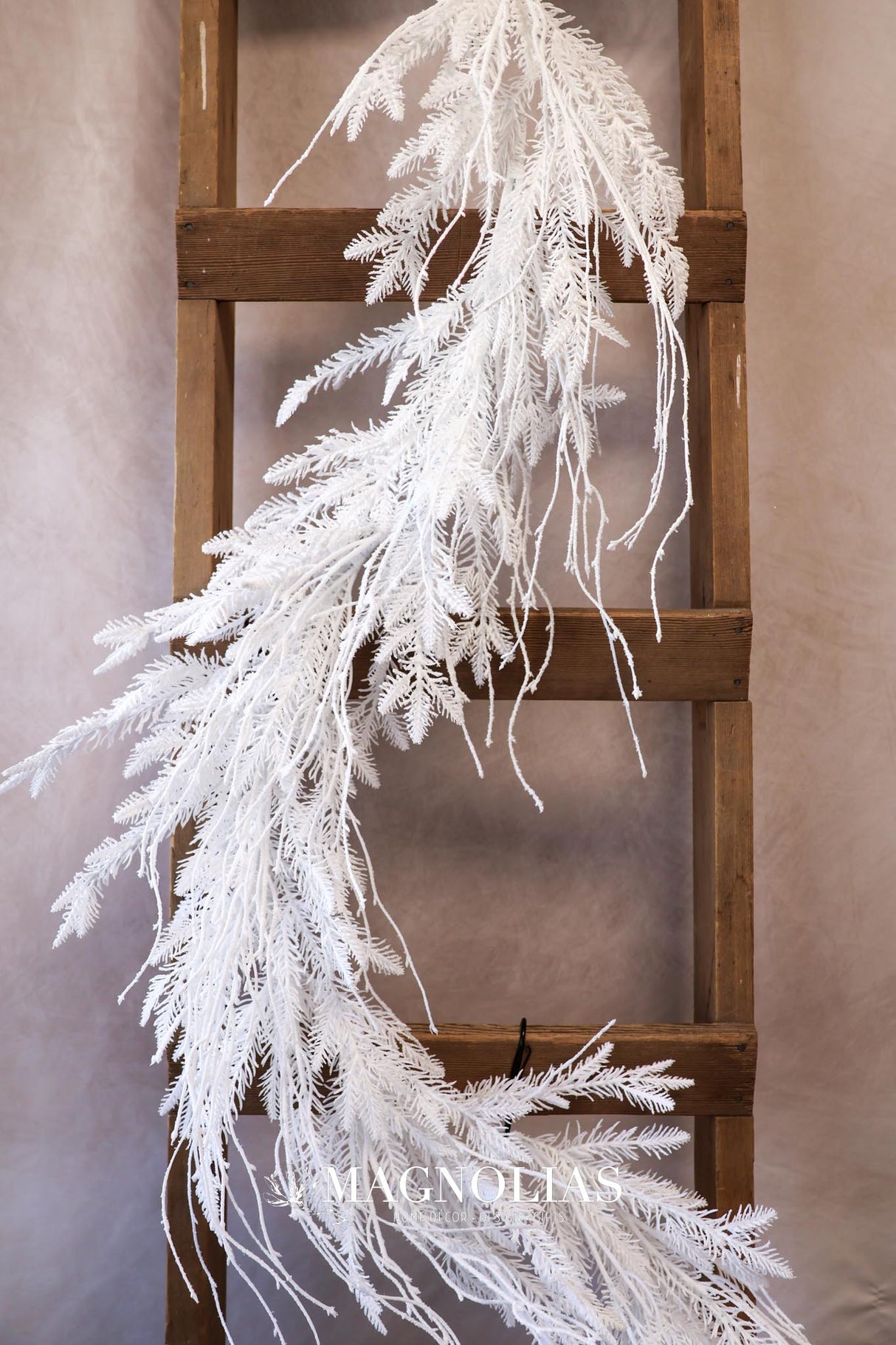 6' Snow Day Flocked Cedar Garland