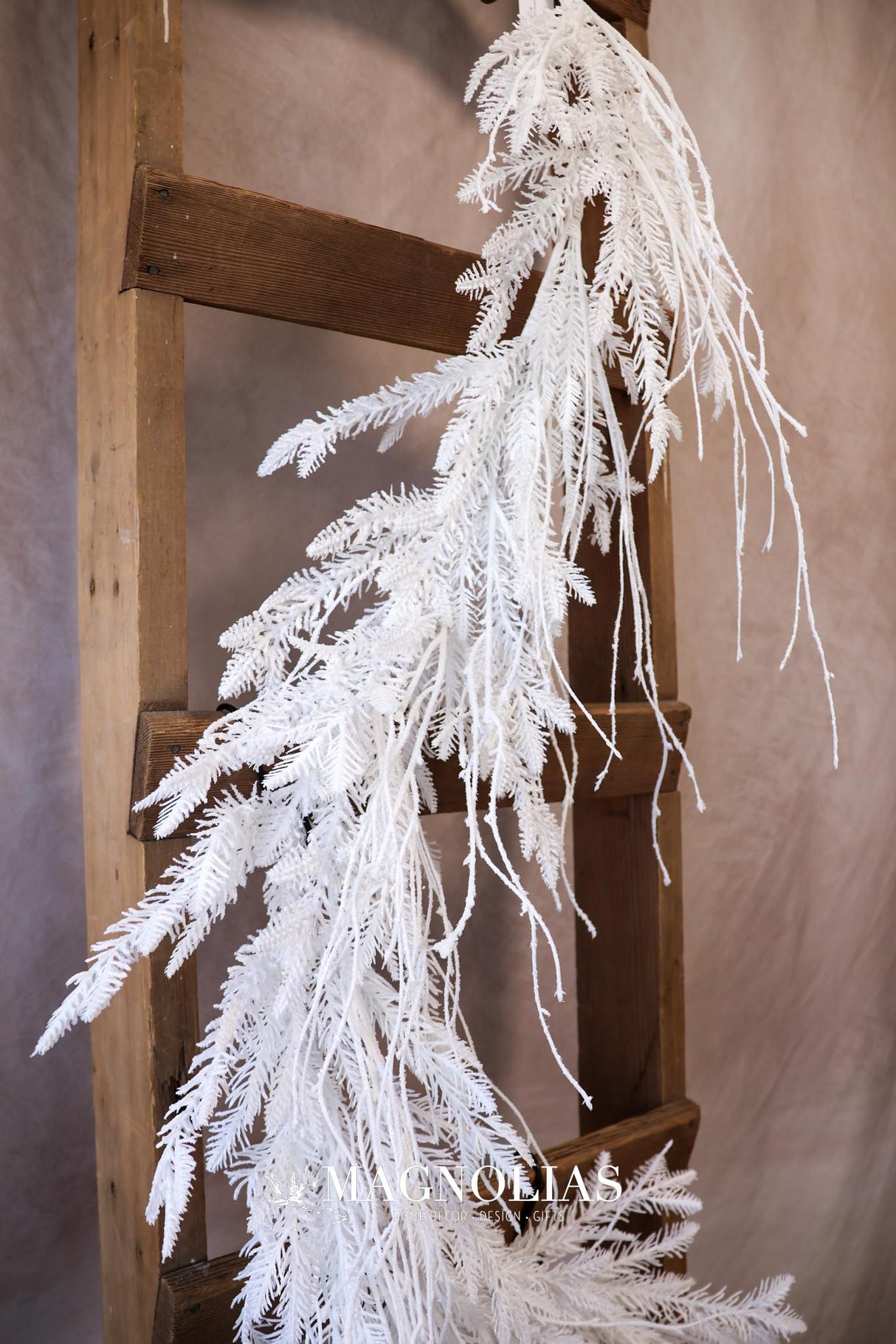 6' Snow Day Flocked Cedar Garland