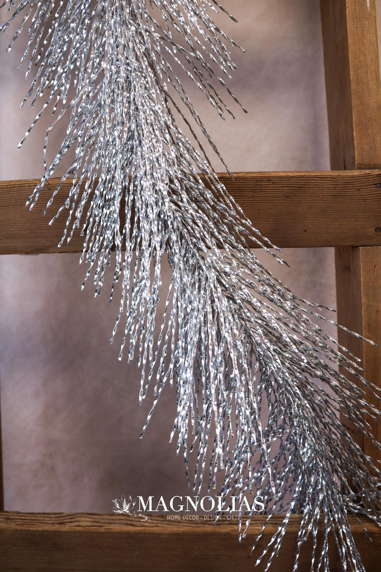6' Silver Tinsel Garland