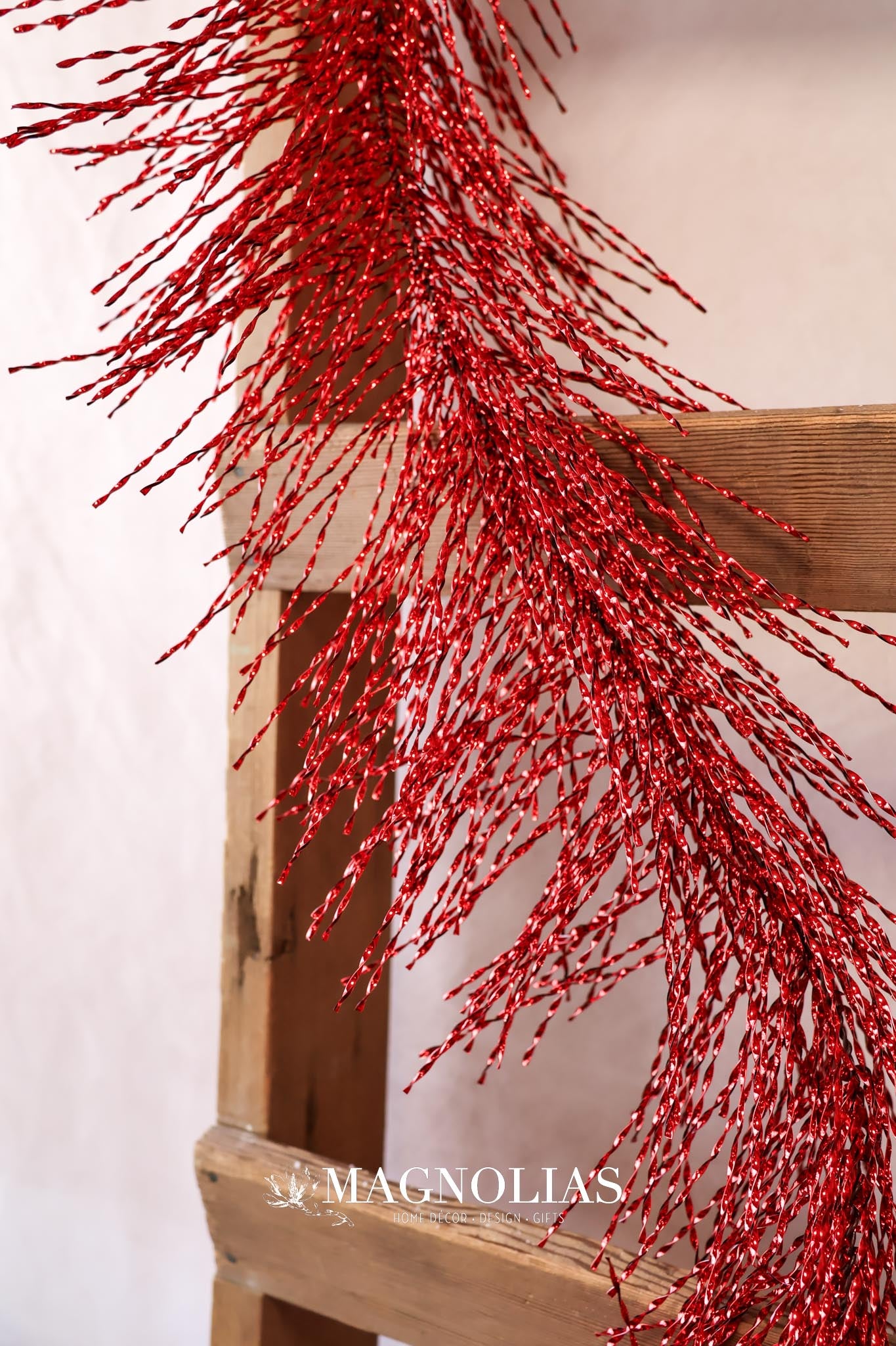 6' Red Tinsel Garland