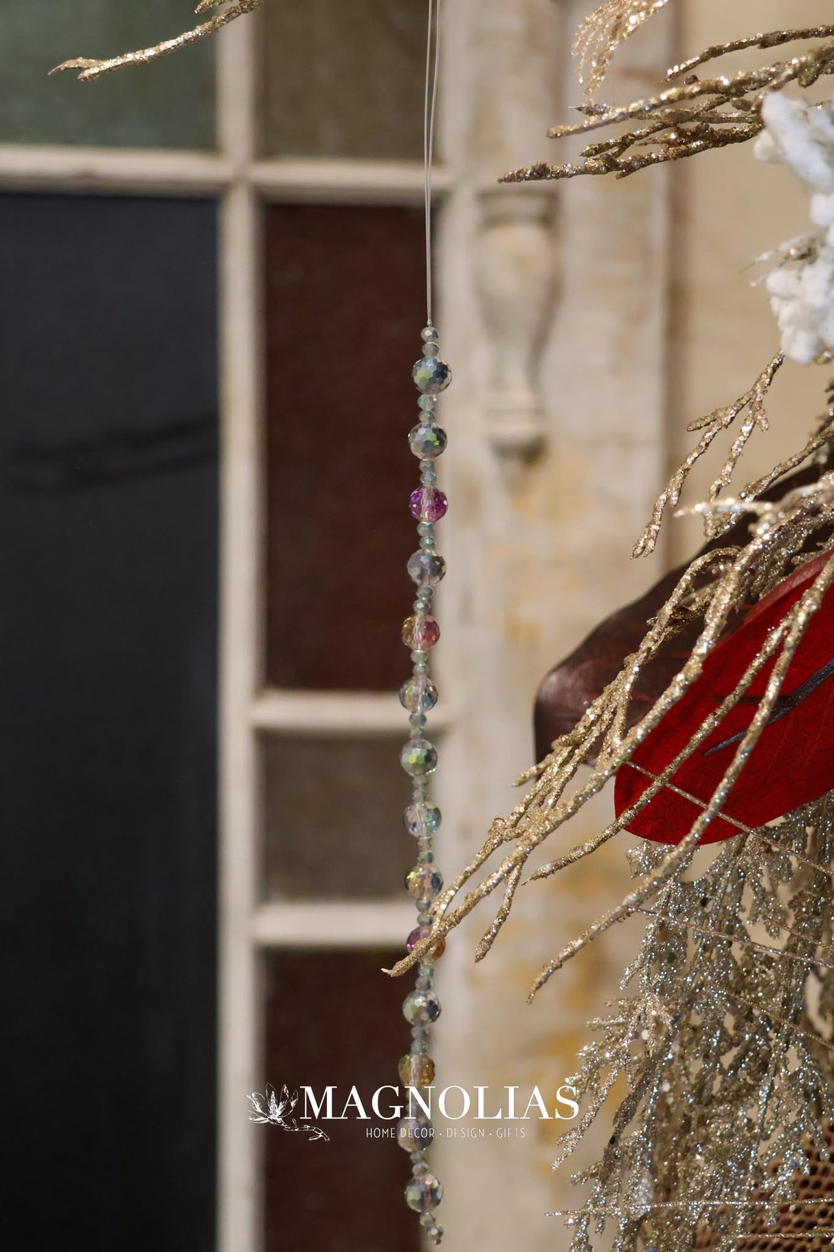 Pewter Bead Drop Ornament