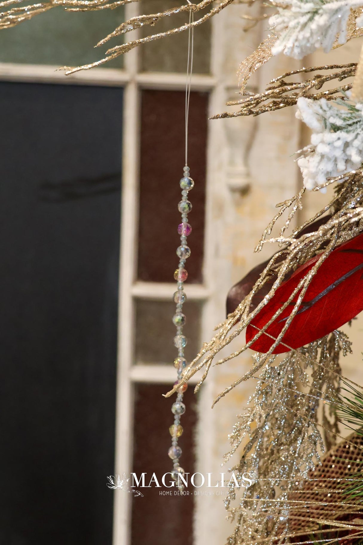 Pewter Bead Drop Ornament