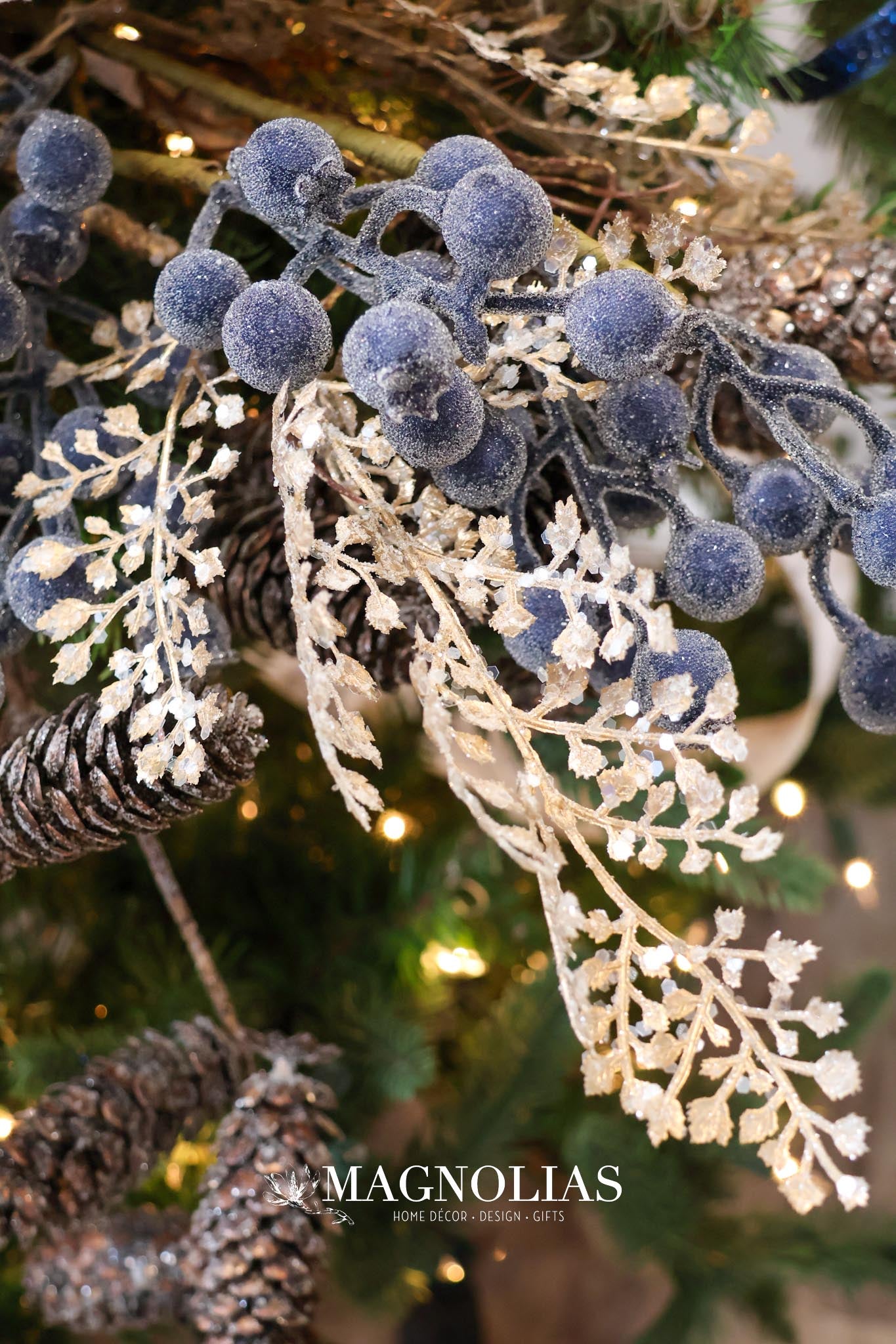 Blue Frosty Night Berry Spray