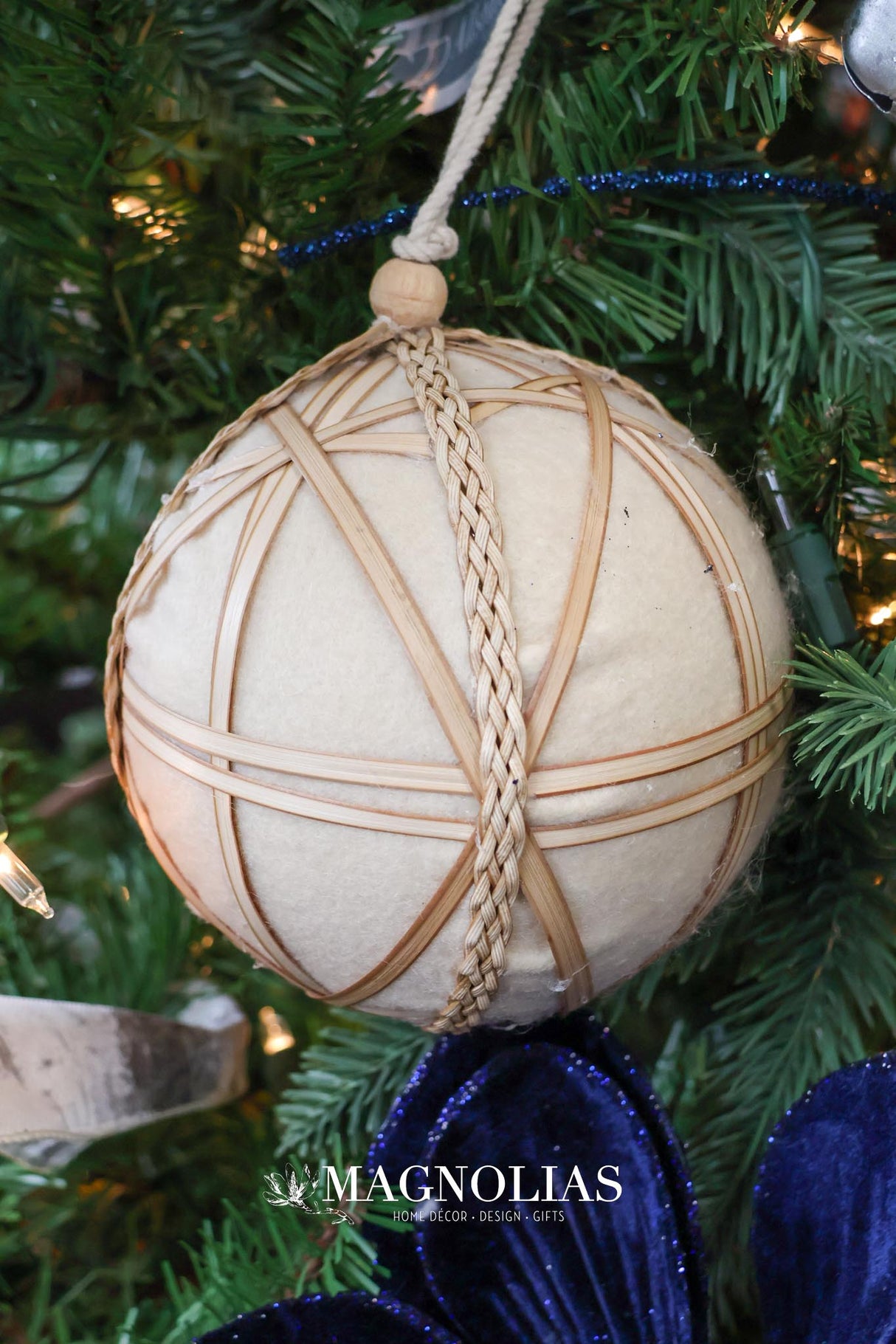 Nordic Rattan Felt Ornament