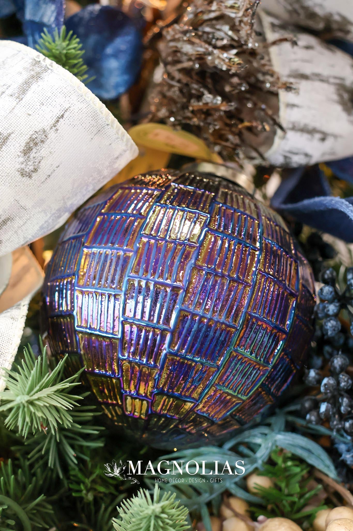 Glass Iridescent Ornament