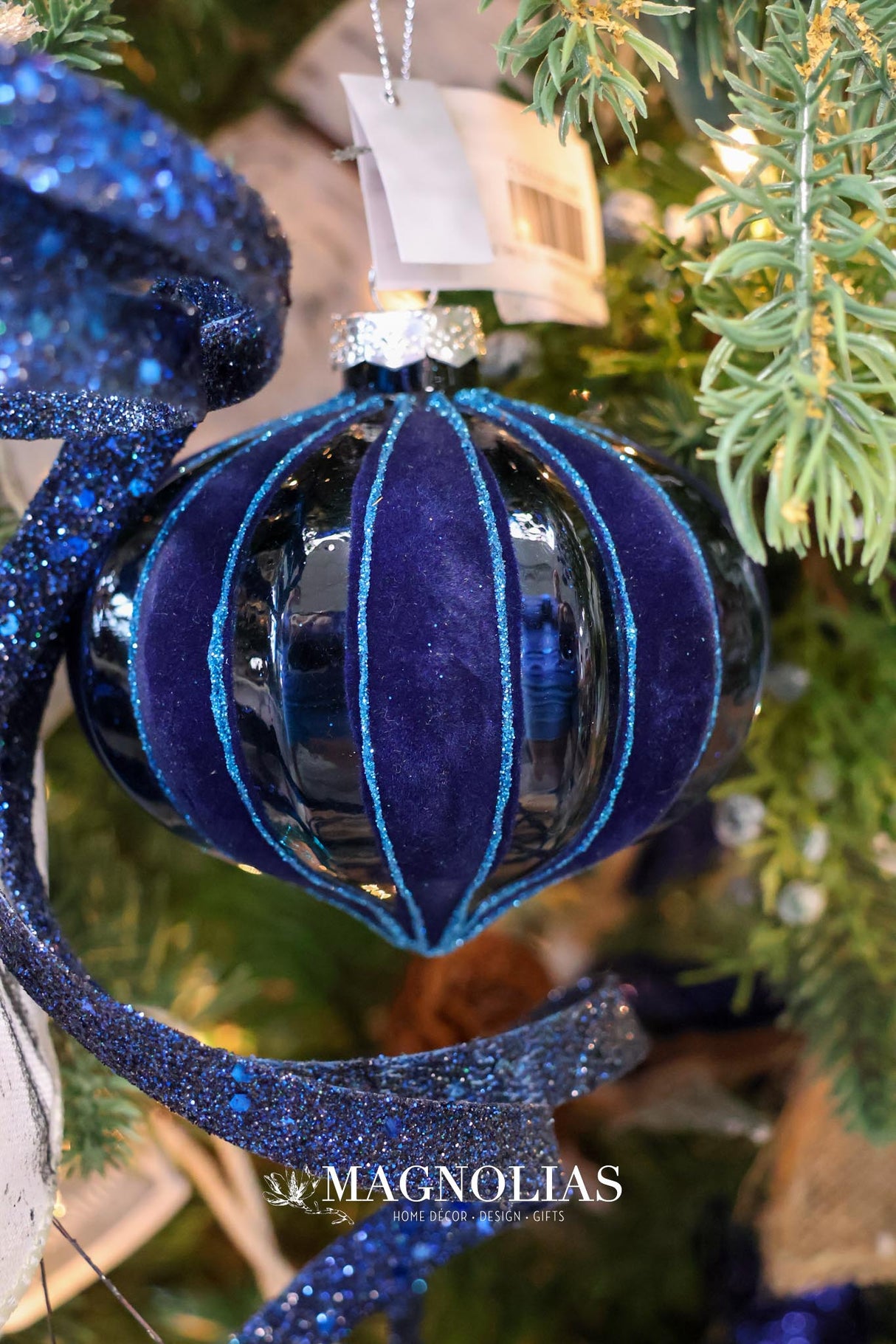 Velvet Sky Blue Glass Ornament - 3 Styles