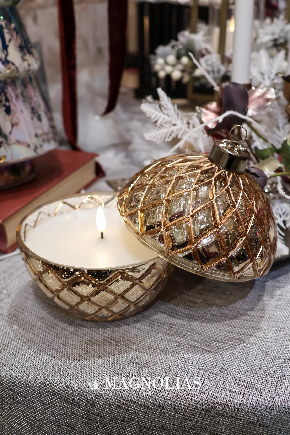 Champagne LED Ornament Candle