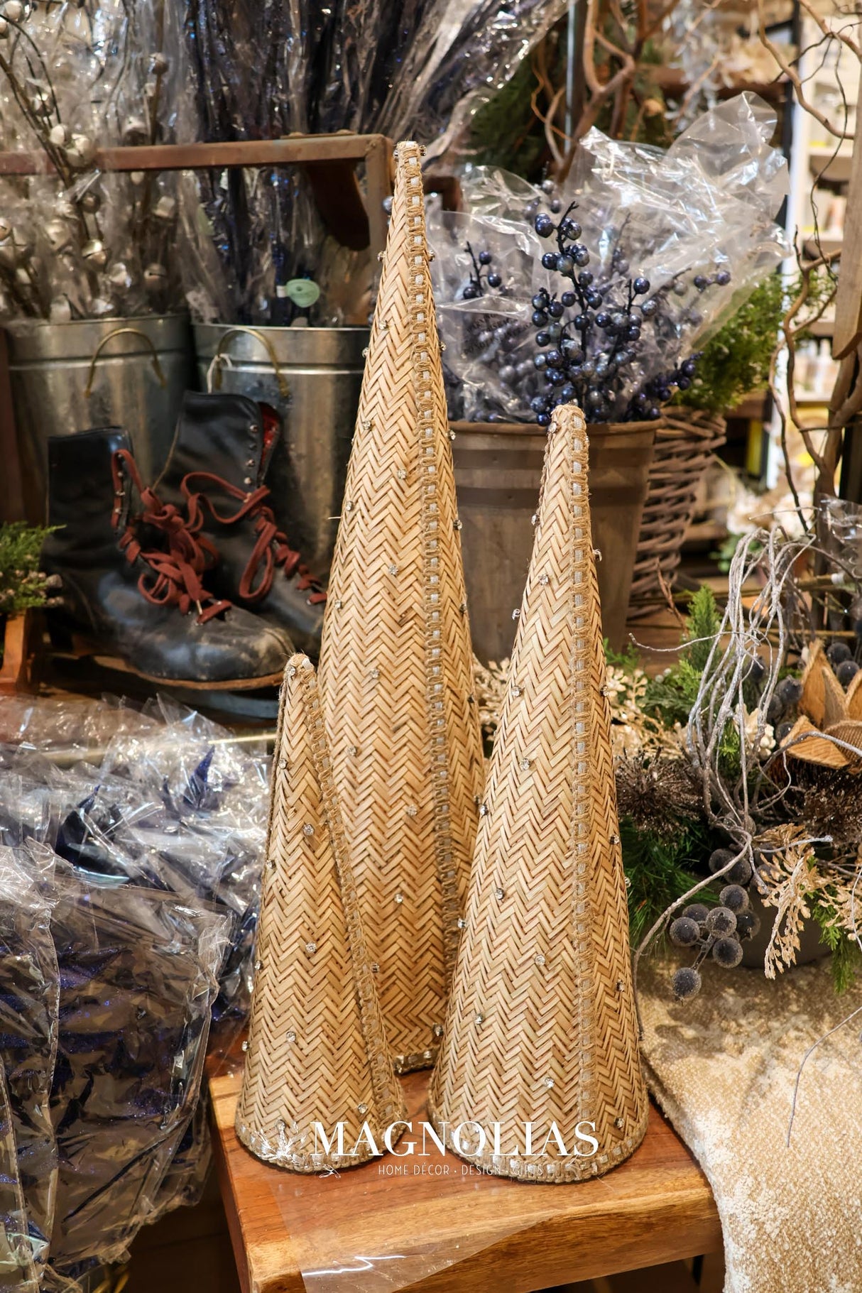 Jewel Touch Cone Tree Set of 3