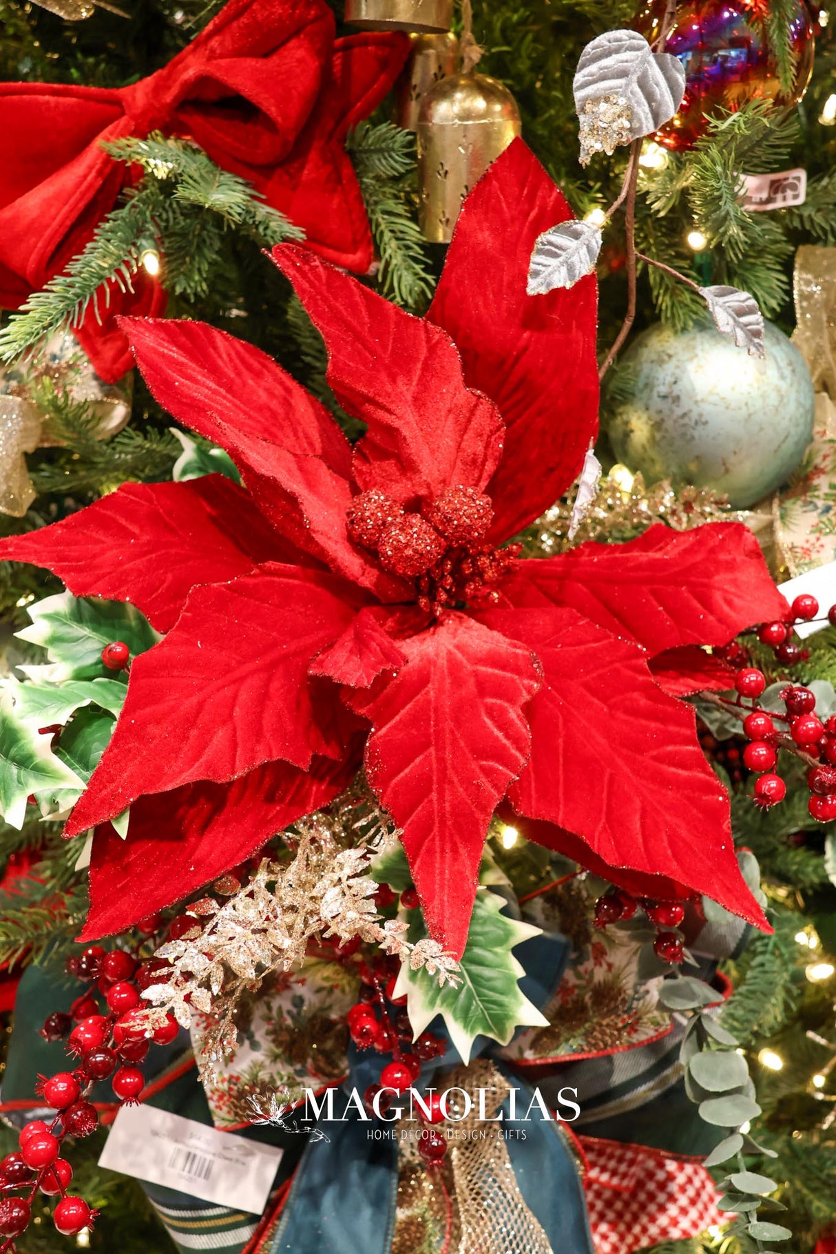 Jumbo Red Poinsettia Stem