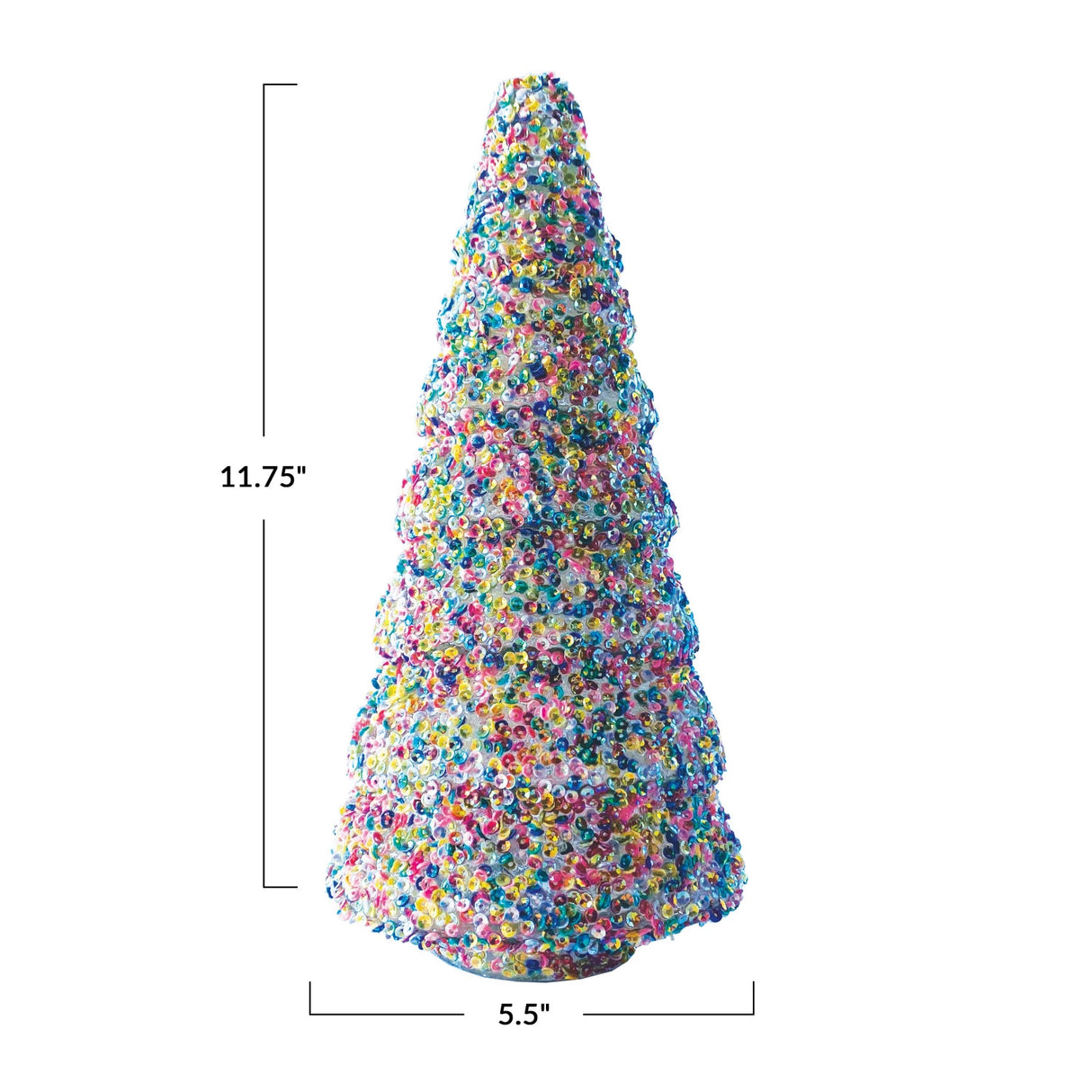 11.5" Sweet Tooth Sequins Glass Tree