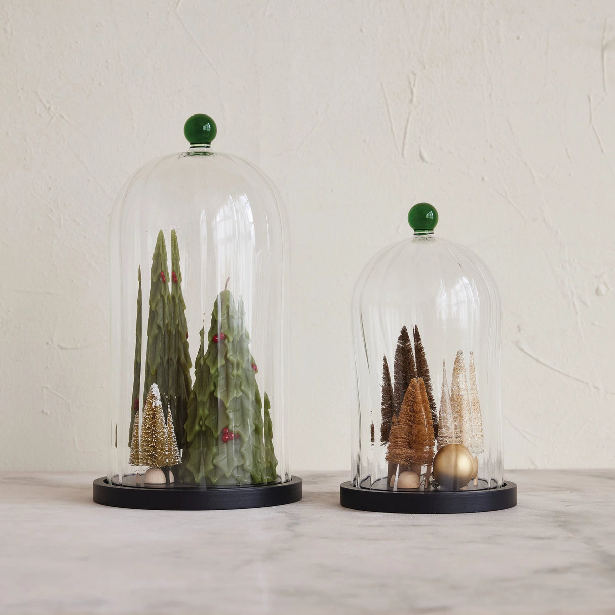 Decorative Glass Fluted Cloche