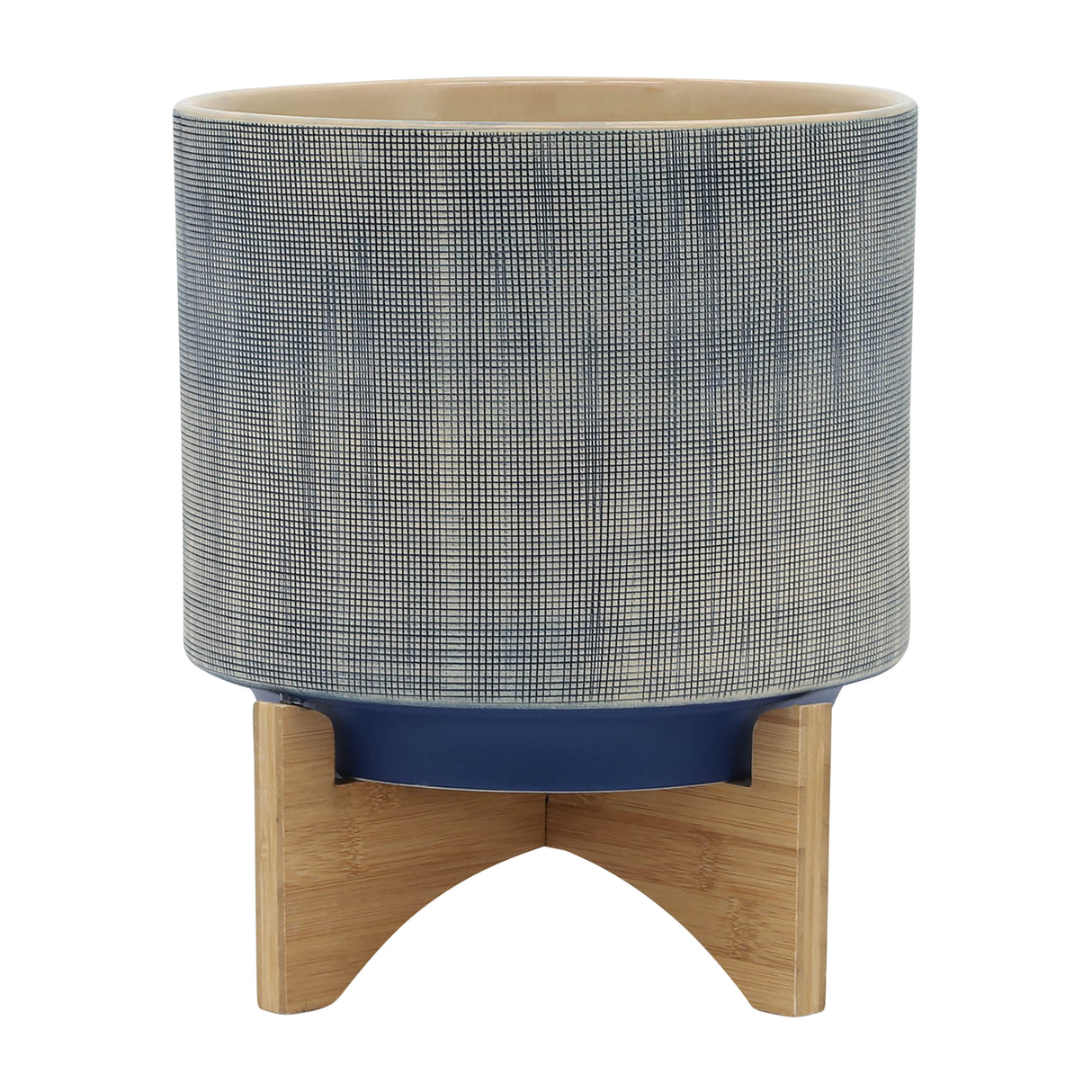 Blue Mesh Planter with Stand