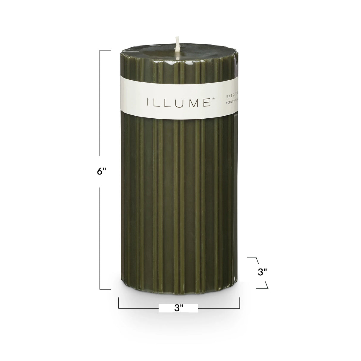 Balsam & Cedar Fragranced Pillar Candle -2 Sizes