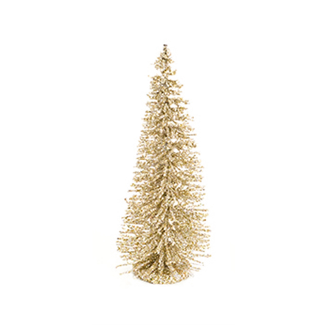 Gold Mini Bottle Brush Tree Set Of 4