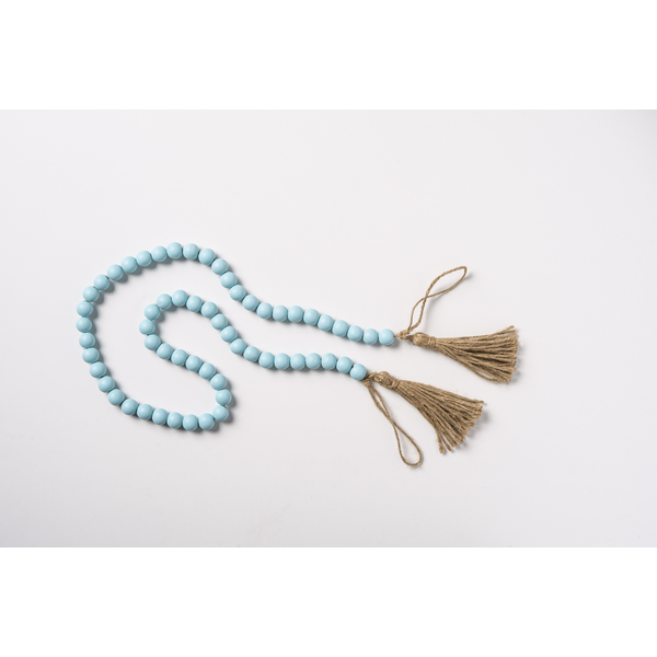 Blue Wood Bead Garland