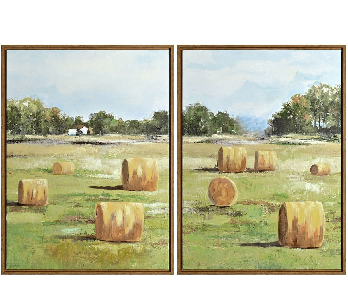Hay Rolls Framed Art- Pickup Only