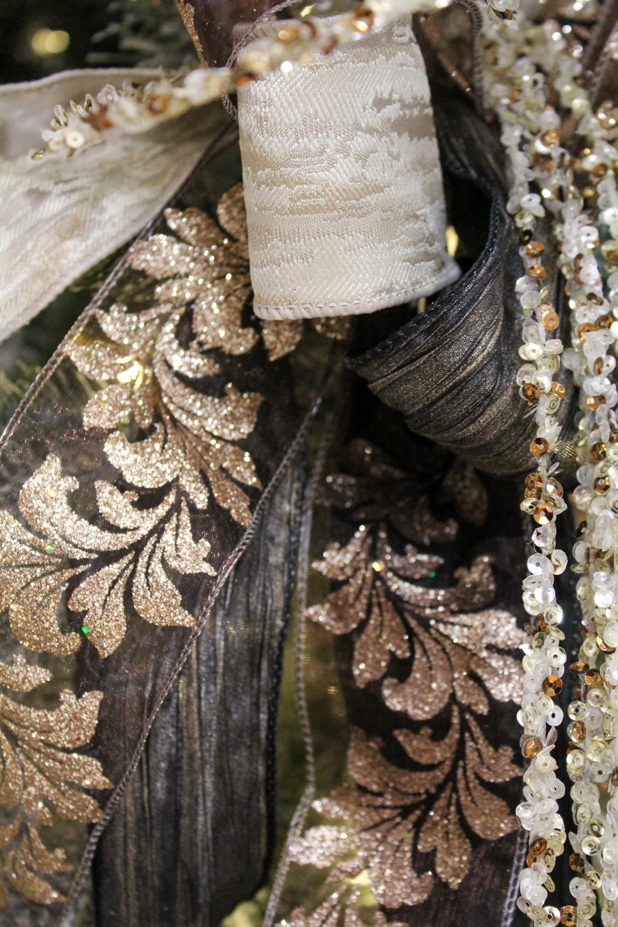 2.5" Marbleized Taupe Ribbon Bolt