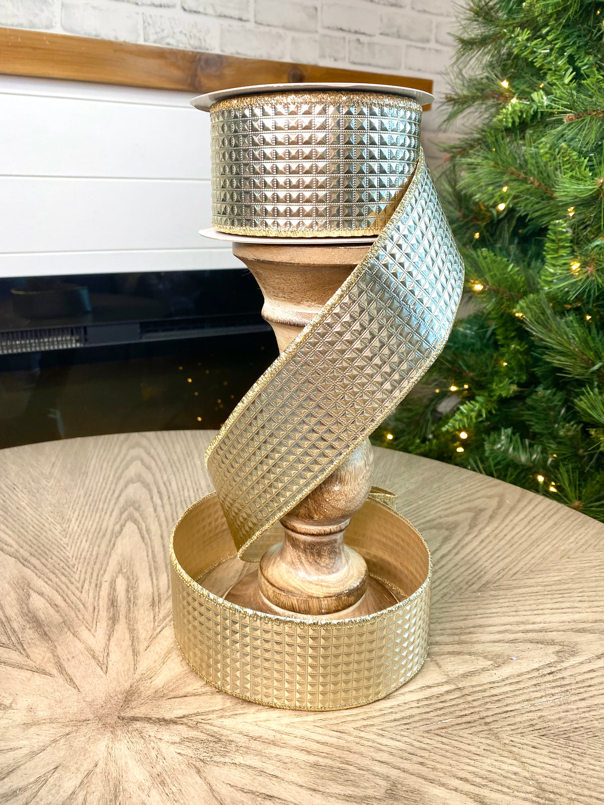 2.5" Gold Bullion Champagne Ribbon Bolt