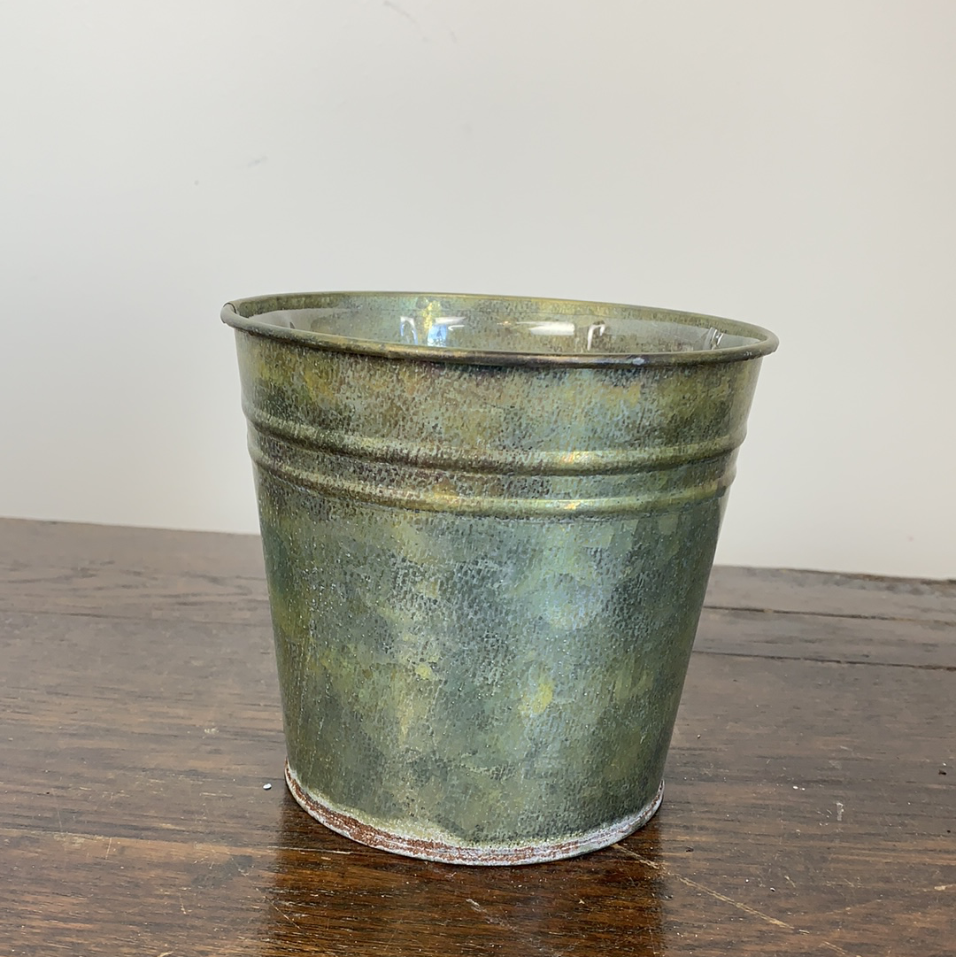 Verdigris Decorative Metal Pot Cover