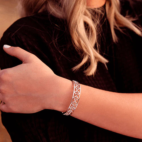 Grace Cuff Bracelet in Silver