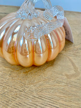 Orange Blown Glass Pumpkin - 4 Sizes