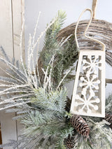 24" All Is Bright Lantern Wreath