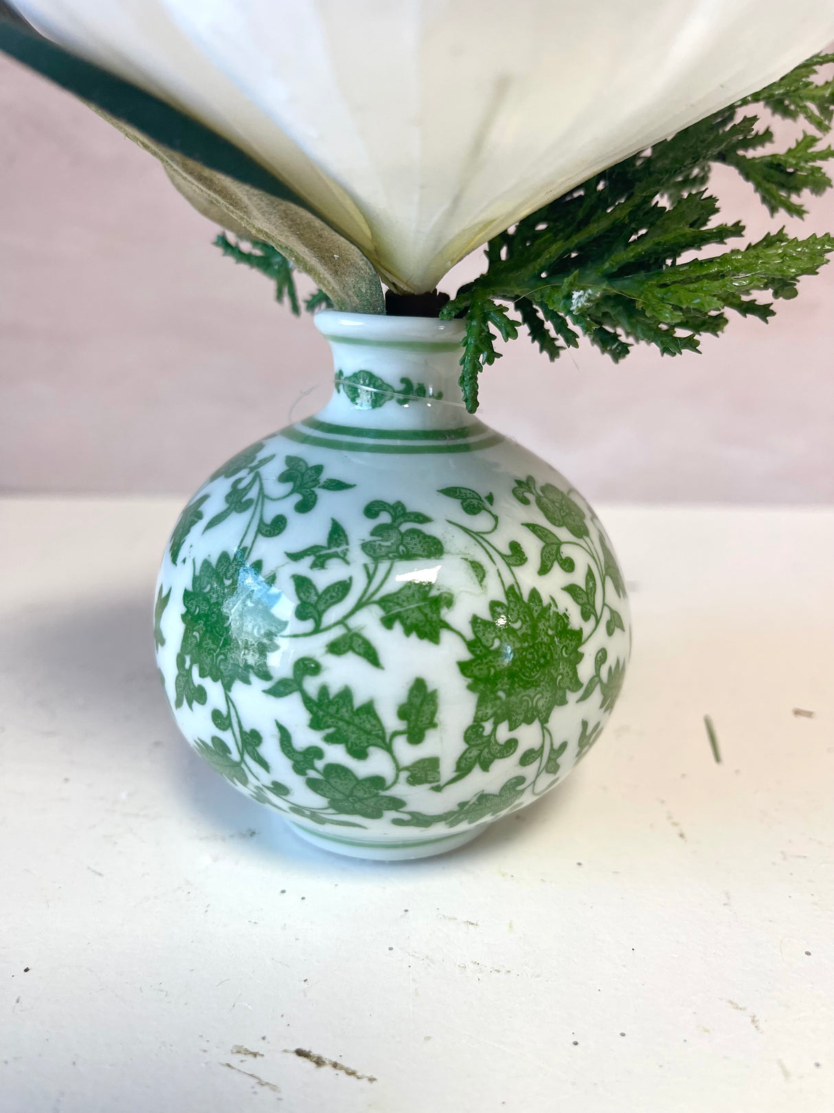 7" Magnolia Centerpiece in Vase
