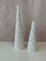 12" All Ice Beaded Cone Tree