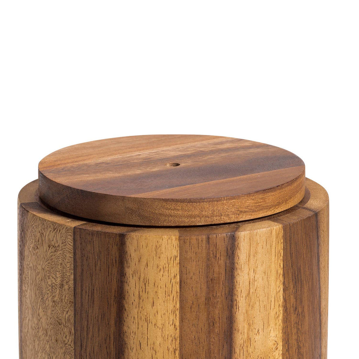 Large Acacia Lazy Susan Utensil Holder