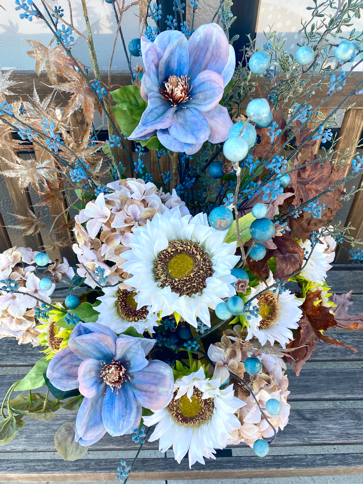 34" Blue For You Porch Pot