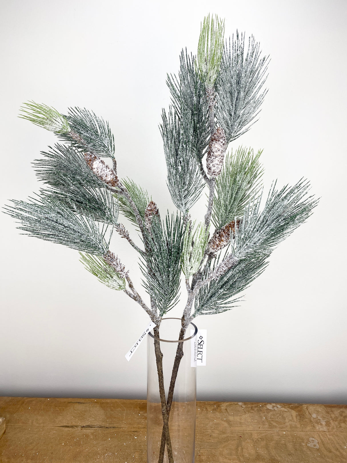 Frosted Pine Spray W/Cones