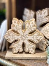 Mango Wood Snowflakes