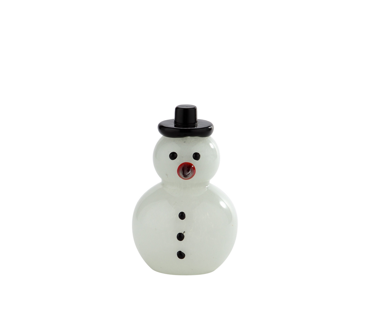 Glass Snowman Accent