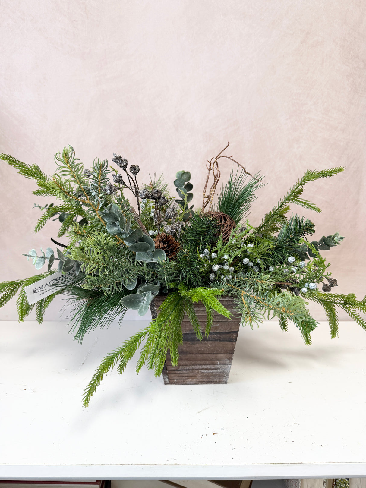 19" Woodland Winter Centerpiece