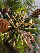 Outdoor 12" Matte Gold Shimmering Starburst