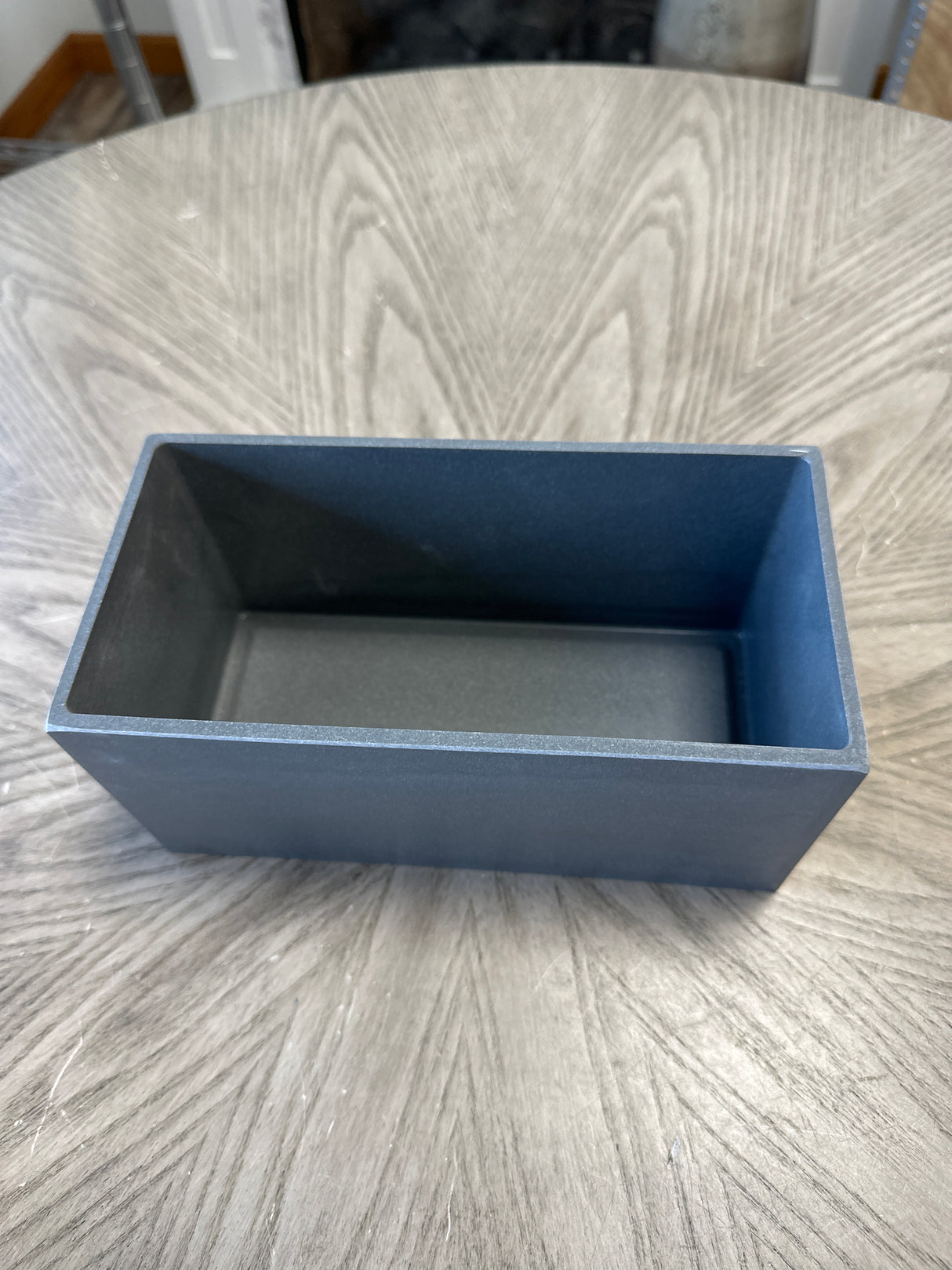 7.5" Gray Plastic Planter