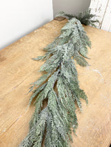 6' Frosted Deluxe Cedar Garland