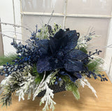 23" Blue Velvet Centerpiece Vers. 2