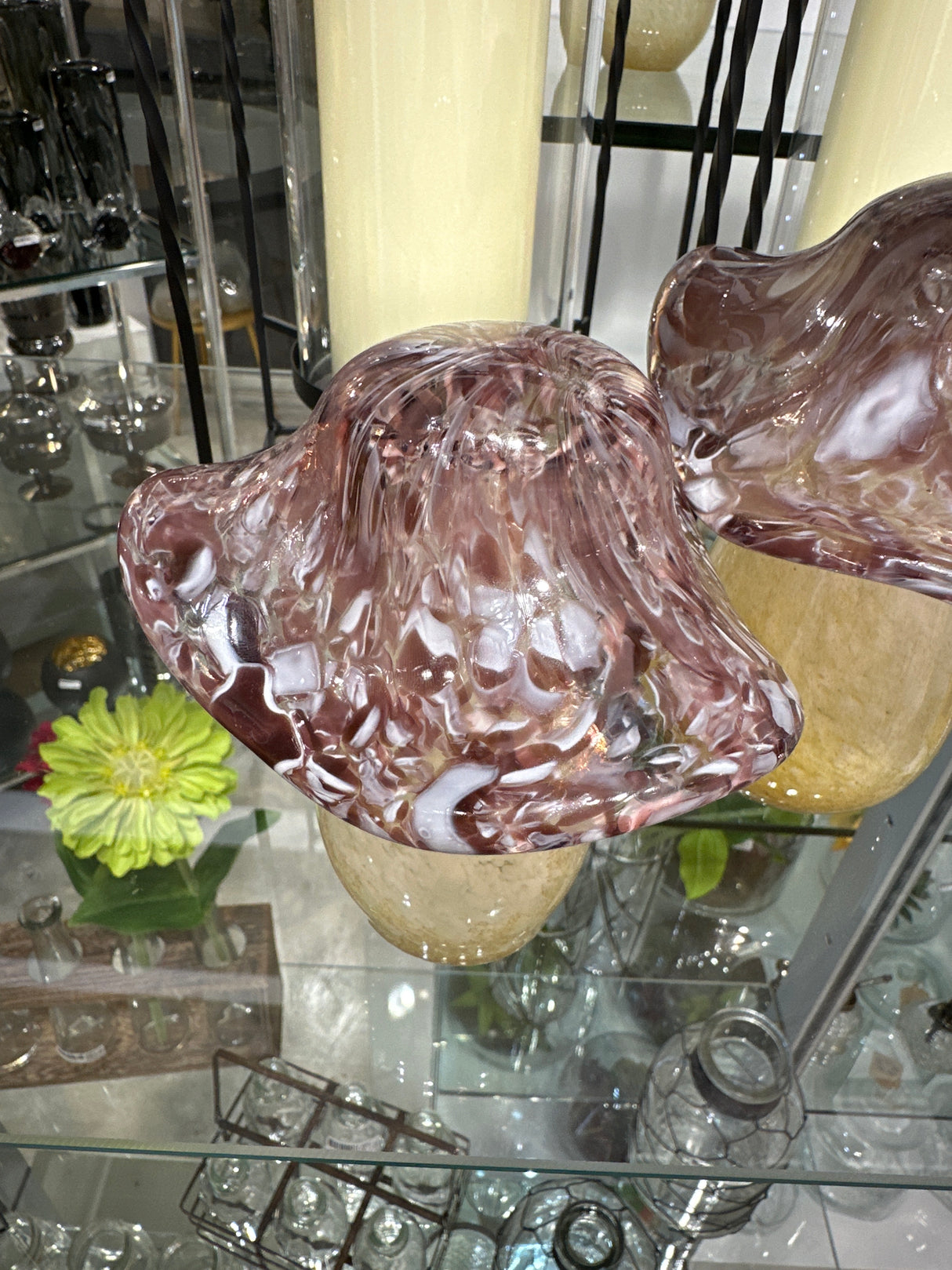 Purple Enchanted Glass Mushroom - 2 sizes