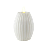 3x4" Deluxe White Stripe Candle