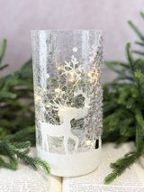 Silver Tree Lighted Pillar